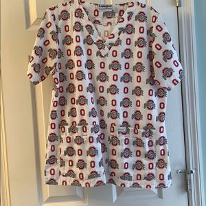 Ohio State scrub top